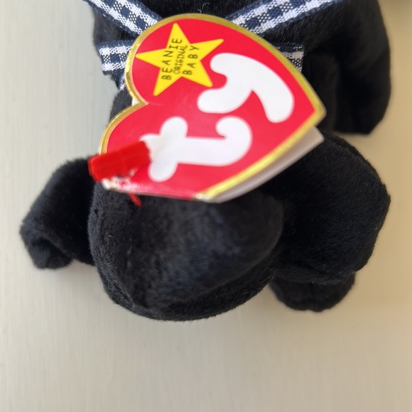 Rare TY beanie baby Luke black dog with tag errors - Picture 3 of 4